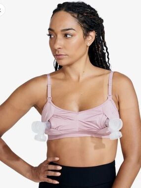 Pump-Friendly Nursing Bra — Blush Pink Support